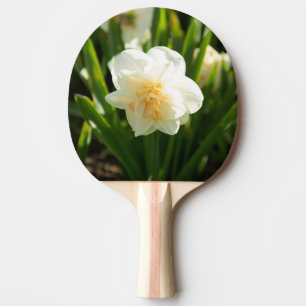 Big white daffodils on a spring day  ping pong paddle