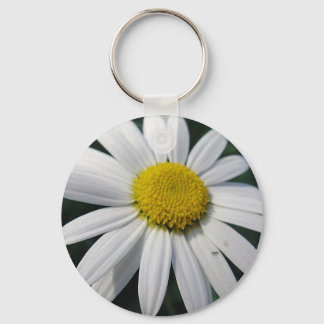 Big White Daisy Keychain