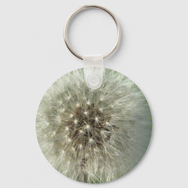 Big White Dandelion Keychain (Front)