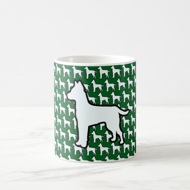 Big White Dog Green     Coffee Mug (Center)