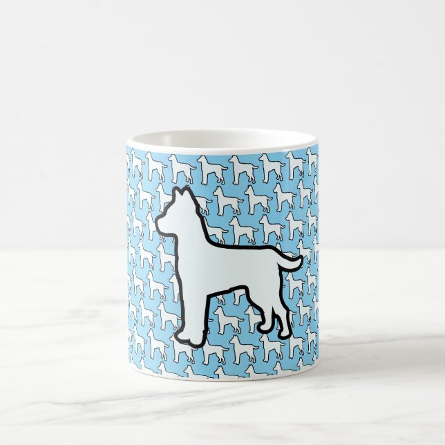Big White Dog Lt Blue    Coffee Mug (Center)