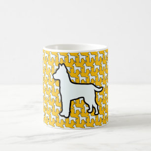 Big White Dog Yellow Coffee Mug