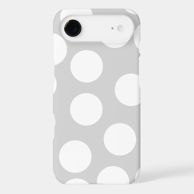Big white dots on grey background. Case-Mate iPhone case (Back)