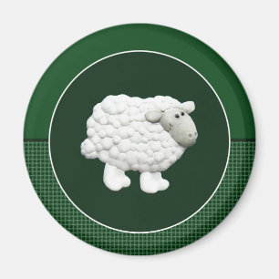 Big White Sheep Magnet