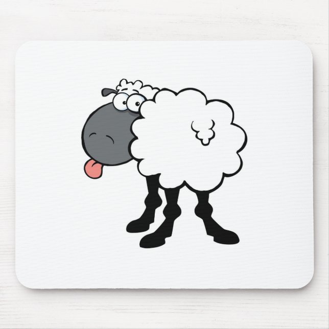Big White Sheep Mouse Pad (Front)