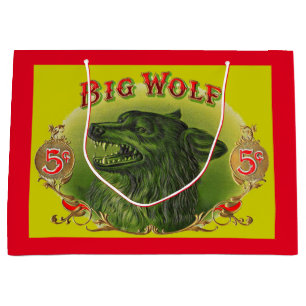 Big Wolf cigar label Large Gift Bag