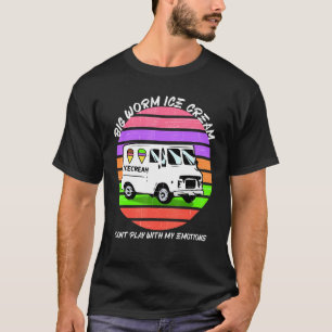 Big Worm Ice Cream Vintage Style Sunset Retro T-Shirt
