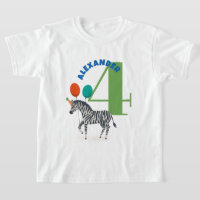Big Year and Name Birthday Party Zebra