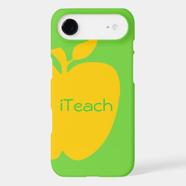 Big Yellow Apple Teacher's iPhone 7 Case (Back)