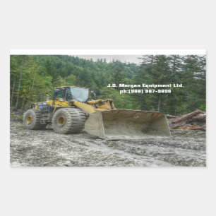 Big Yellow Bulldozer Tractor Heavy Equipment Sticker
