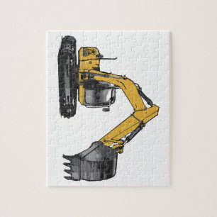 Big Yellow Excavator Jigsaw Puzzle