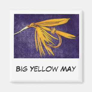 "Big Yellow May" Aimant d'art de pêche à la volée