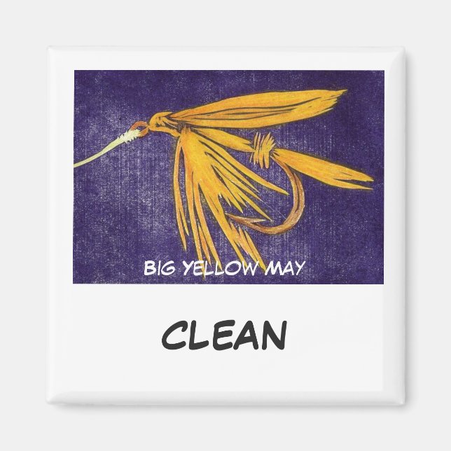 "Big Yellow May" Dish Washer Status Magnet (Front)