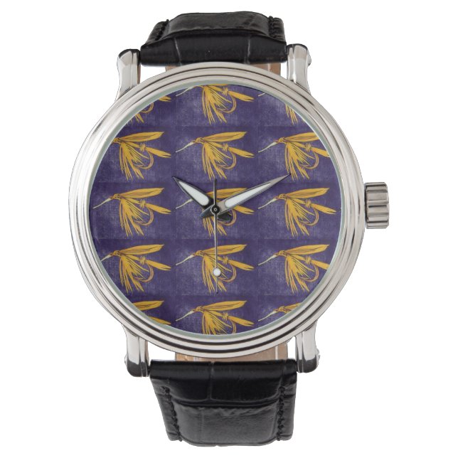 "Big Yellow May" wet fly, fly fishing fly tying Watch (Front)