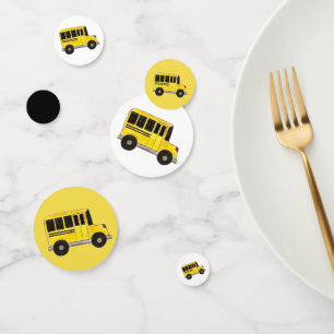 Big Yellow School Bus Child Birthday Party Confetti
