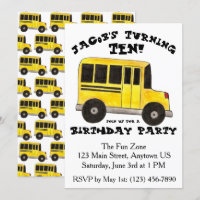 Big Yellow School Bus Child Birthday Party