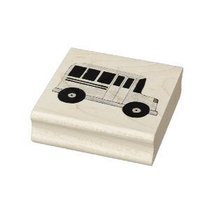 Big Yellow School Bus Driver Back-to-School Stamp