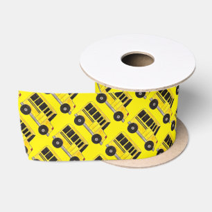Big Yellow School Bus Driver Teacher Appreciation Satin Ribbon