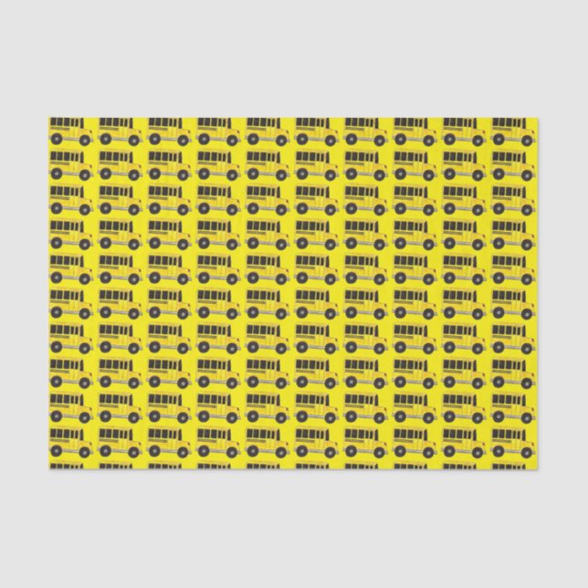 Big Yellow School Bus Driver Teacher Education Tissue Paper (Front)