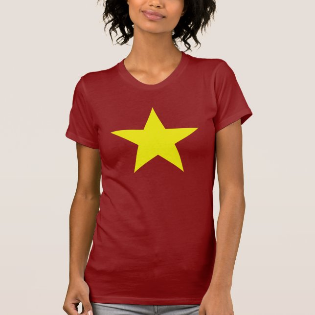Big Yellow Star (womans fitting) T-Shirt (Front)