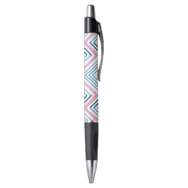 Big Zag Chevron in Pink and Aqua Pen (Bottom (Vertical))