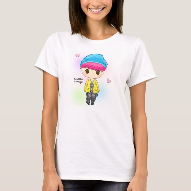 [BIGBANG] LE T-SHIRT DES FEMMES DE G-DRAGON CHIBI (Devant)
