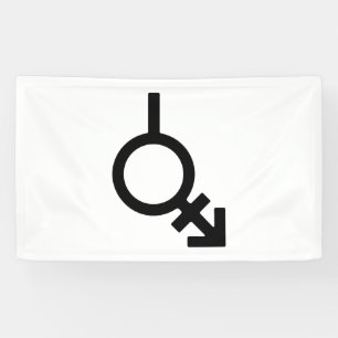 Bigender Androgyne and Neutrois Gender Symbol Banner