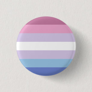 Bigender Flag Badge 1 Inch Round Button