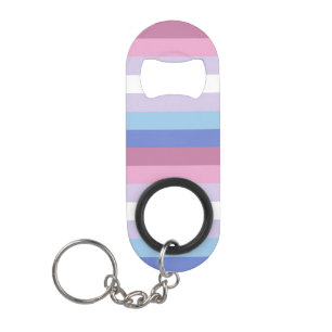 Bigender Flag Keychain Bottle Opener