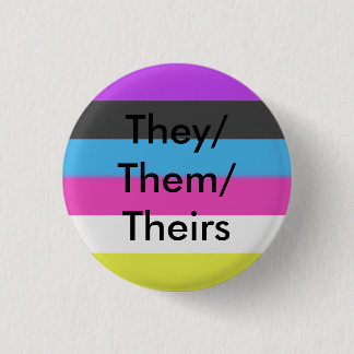 Bigender Flag They/Them/Theirs Button