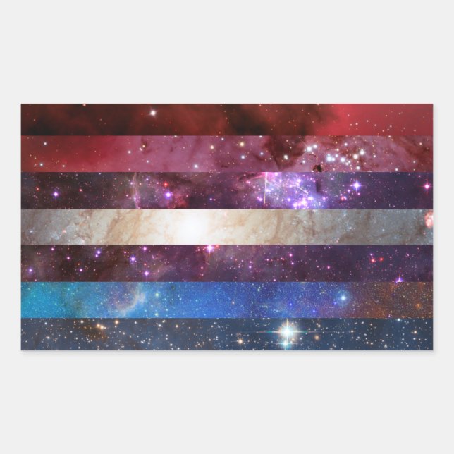 Bigender nebula flag stickers (Front)