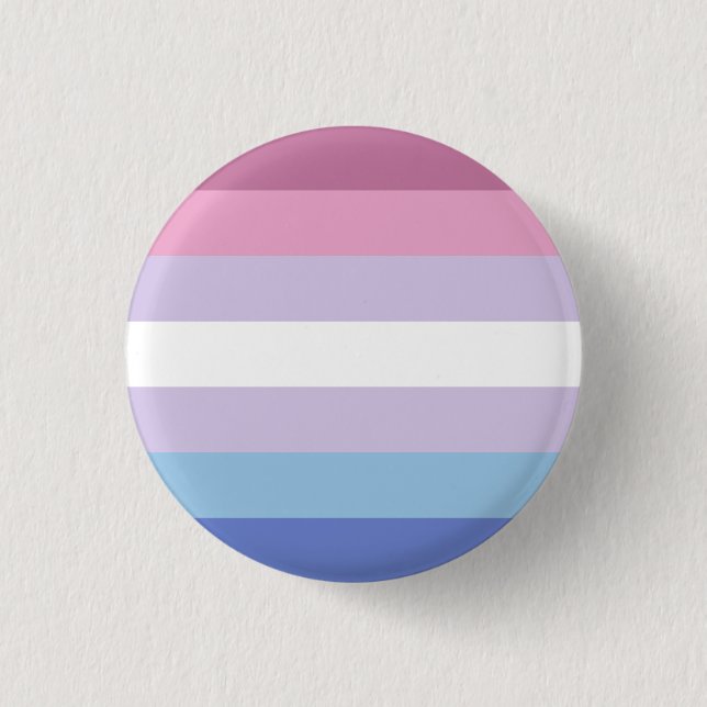 Bigender Pride Flag 1 Inch Round Button (Front)