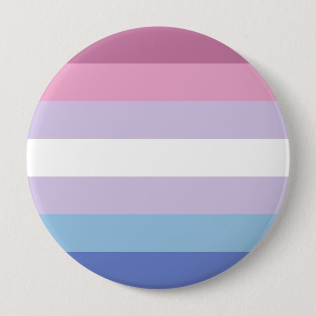 Bigender Pride Flag 4 Inch Round Button (Front)