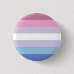 Bigender Pride Flag Badge 1 Inch Round Button
