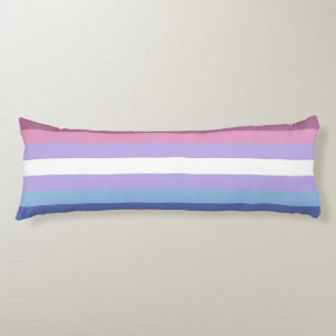 Bigender Pride, Striped Print, LGBTQ Pride Body Pillow