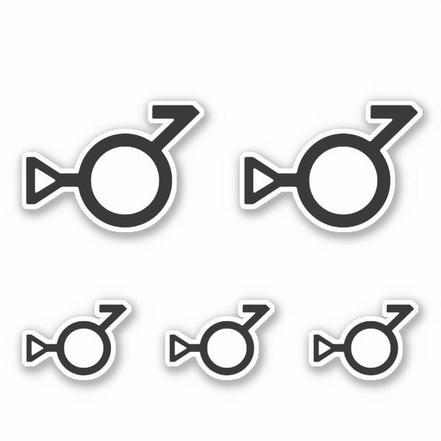 Bigender Third Gender Gender Symbol (Front)