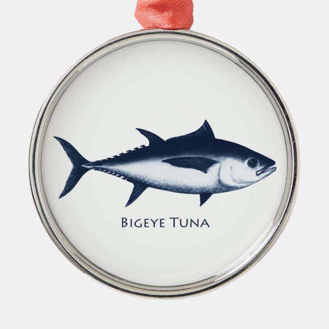 Bigeye Tuna Logo Metal Ornament (Front)