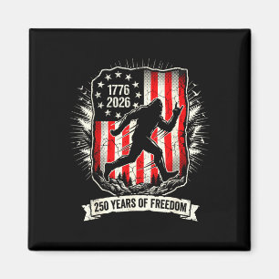 Bigfoot 250 years freedom usa flag patriotic fun magnet