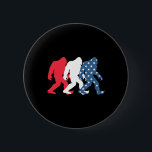 Bigfoot 4th Of July Sasquatch American Flag Patrio 2 Inch Round Button<br><div class="desc">Bigfoot 4th Of July Sasquatch American Flag Patriotic Usa For Women Kids Men</div>