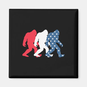 Bigfoot 4th Of July Sasquatch American Flag Patrio Magnet