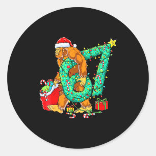 Bigfoot 67 Meme Christmas Tree 67 Baseball Lifesty Classic Round Sticker