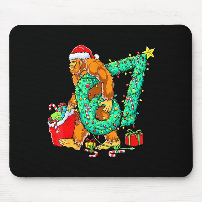 Bigfoot 67 Meme Christmas Tree 67 Baseball Lifesty Mouse Pad (Front)