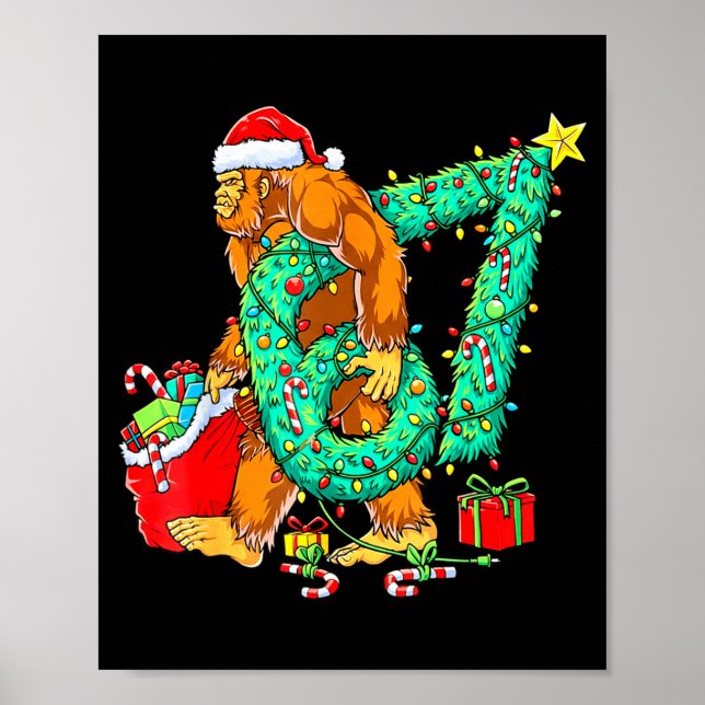 Bigfoot 67 Meme Christmas Tree 67 Baseball Lifesty Poster (Front)