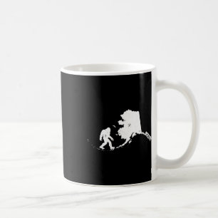 Bigfoot Alaska State Map Sasquatch Men Women Gift Coffee Mug