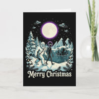 Bigfoot Alien Christmas Cryptid Holiday Mystery Ca