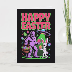 Bigfoot Alien Easter Card