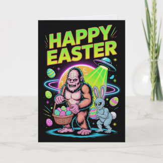 Bigfoot Alien Easter Card
