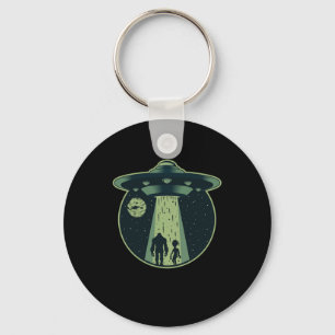 Bigfoot Alien Sasquatch UFO Abduction Aliens Gift Keychain