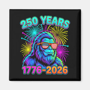 Bigfoot american flag 250th 1776 2026 patrioticBig Magnet