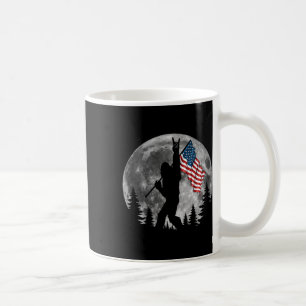 Bigfoot American Flag Sasquatch Patriotic 4th Of J Coffee Mug